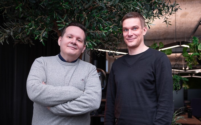 Polar Squad CEO Olli Kari and Sevendos VP of Partnerships Tuomas Lindholm